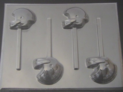 1414 Football Helmet 3D Chocolate Candy Lollipop Mold